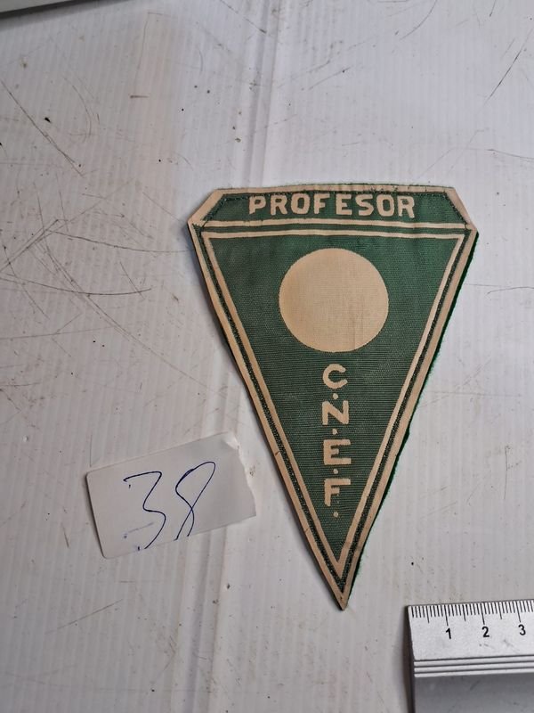 Lote siguiente: Escudo en tela profesor C.M.E.F. - Raro y valioso
