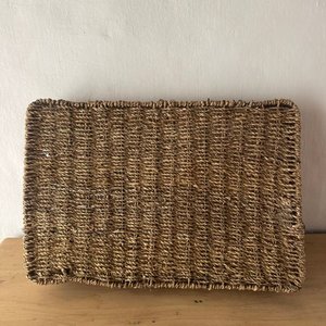 Bandeja Rectangular de Mimbre con Asas de Madera - imagen 3