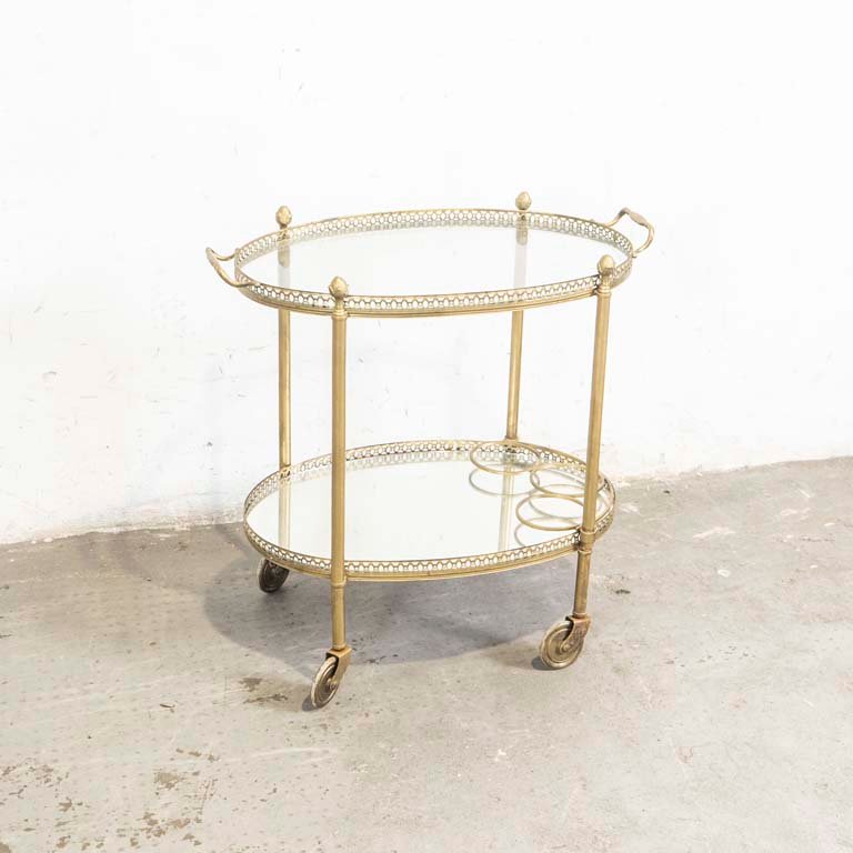 Lote anterior: Mesa bar rodante en bronce y metal con detalles de alta calidad