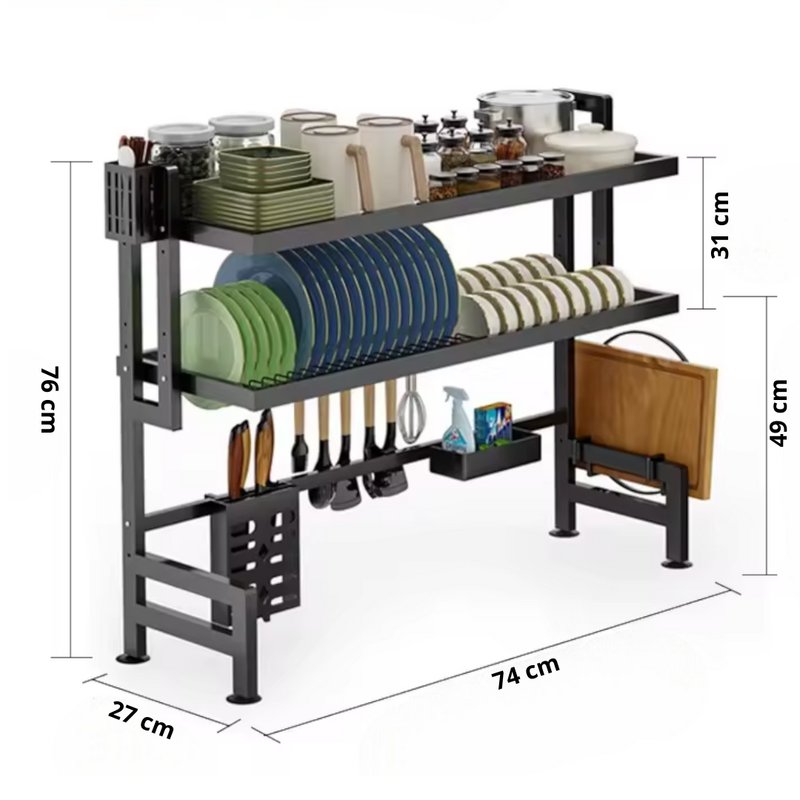 Organizador de cocina 2 niveles de almacenamiento - imagen 1
