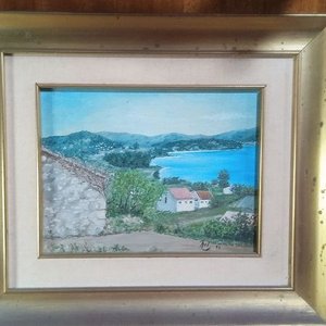 Lote siguiente: Aóleo de estilo figurativo y tradicional que representa un paisaje costero 47*34