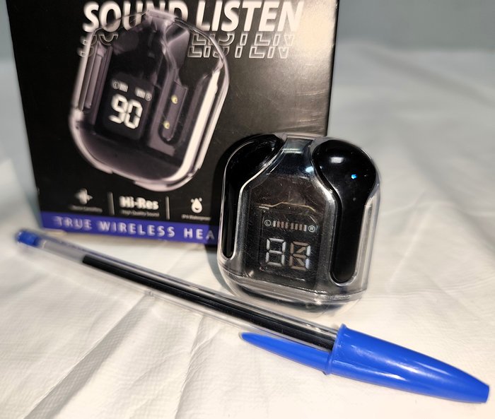 Auriculares Inalámbricos Bluetooth con Pantalla LED y Manos Libres, Modelo Ultra Pods Max, Negros