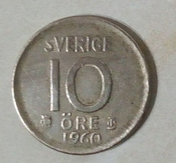 Moneda Sueca de 10 Öre - Año 1960 - imagen 1