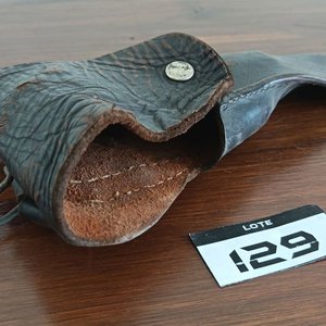Antigua Funda o Canana de Cuero Militar para Revólver - imagen 5