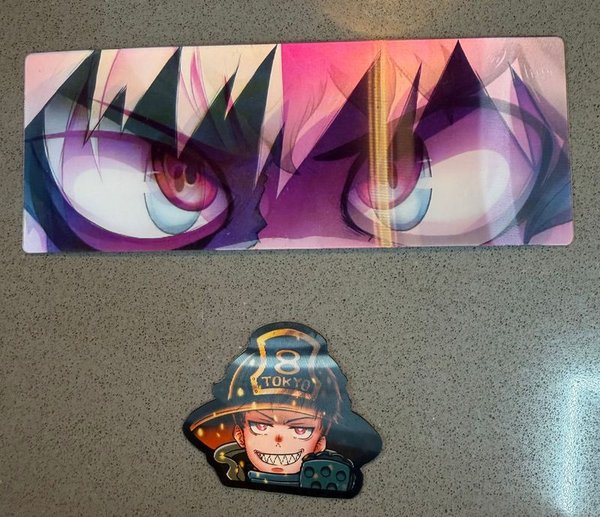 Stickers Anime y Personaje con Casco de Bombero