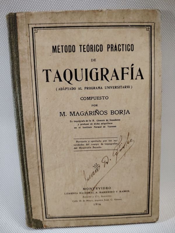 Lote siguiente: Método Teórico Práctico de Taquigrafía Libro Vintage