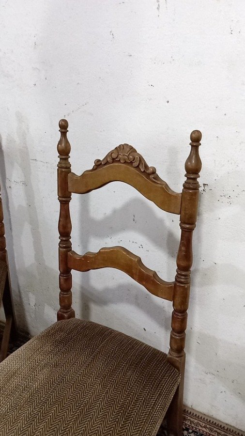 Sillas Provenzales Terciopelo Marrón - imagen 3