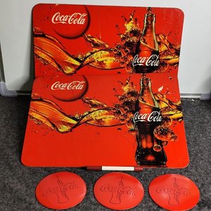 Set Coca-Cola: 2 Individuales y 3 Posavasos Vintage - imagen 1