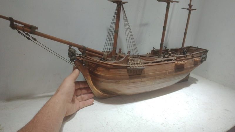 Maqueta de Alto Detalle de Fragata Inglesa con Cañones y Accesorios - imagen 2