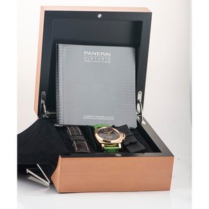 Reloj Panerai Luminor Marina 8 Days Oro Rosso 44mm con 2 pulseras, caja y documentos - imagen 4