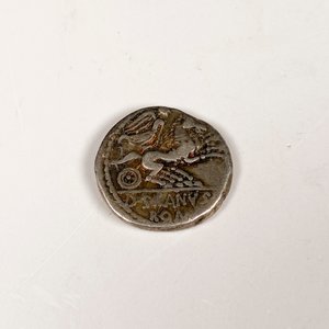 Denario de Plata de la República Romana: D. Junis L.F. Silanus (91 A.C.) - imagen 2