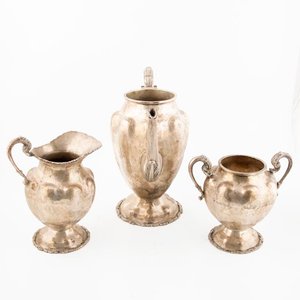 Lote anterior: Set de 3 Piezas para Té de Plata Mexicana 925, Cuerpos Lobulados