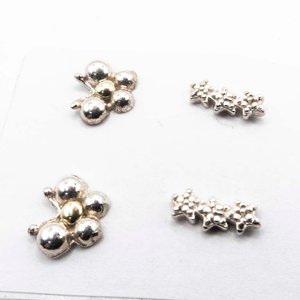 Dos Pares de Tornillos de Plata: Mariposas y Estrellas - imagen 2