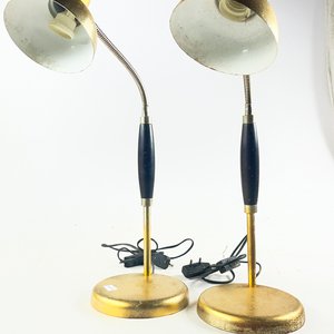 Par de lamparas de sobremesa en metal y madera flexibles de 60 cm - imagen 3
