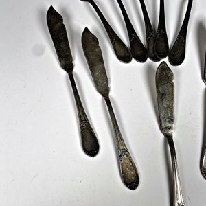 Diez Cubiertos para Pescado Eberle de Metal Plateado - imagen 4