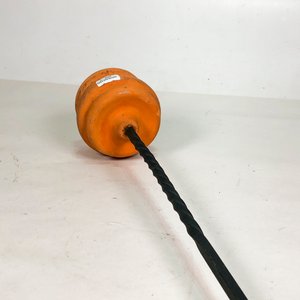 Antorcha Decorativa de Hierro y Cerámica Naranja - imagen 1