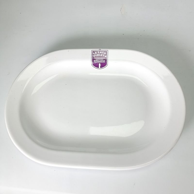 Bandejas de porcelana Olmos con publicidad de La Casa Violeta - imagen 3