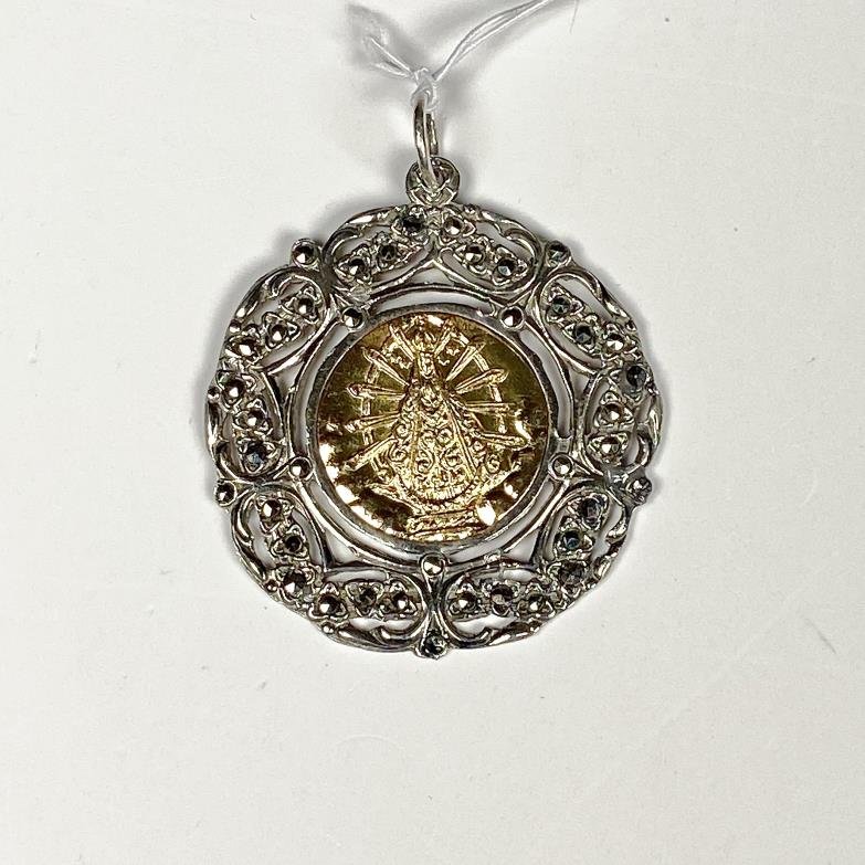 Medalla Religiosa de Plata y Oro con Marquesitas