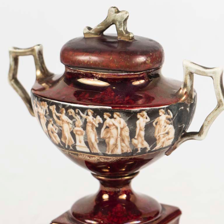 Potiche porcelana checa con escena decorativa - imagen 2