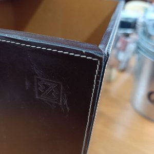 Papeleras de Cuero Marrón y Verde - imagen 5