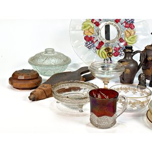 Lote de 14 Piezas: Jarra Cerámica, Fuelle Cuero, Bombonera Vidrio, Centro Frutal y Más - imagen 3