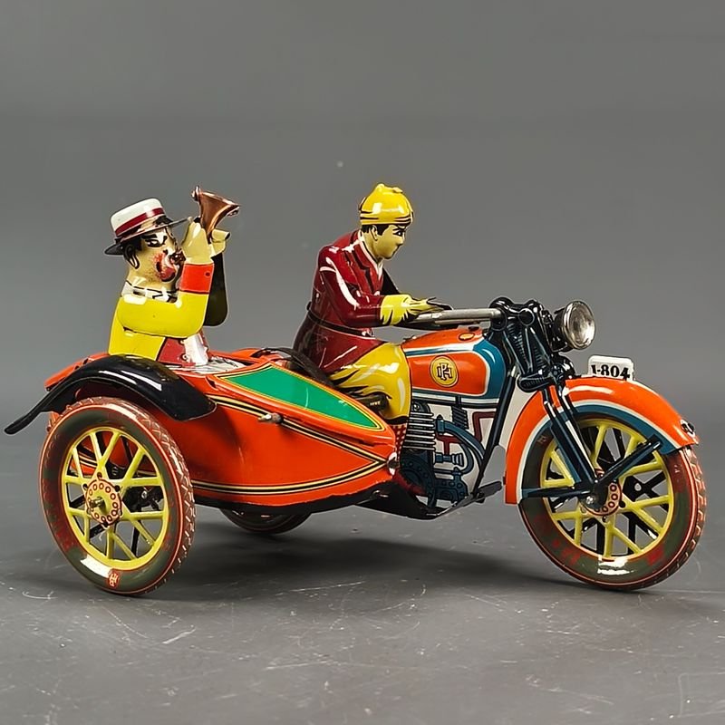 Colección de juguetes vintage con moto y sidecar - imagen 2