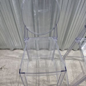 Juego de 2 Sillas Altas de Diseño Transparentes - imagen 3