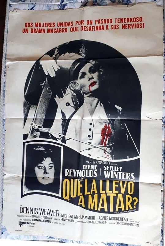 Poster Original Cine "¿Qué la llevó a matar?" (1971) - Debbie Reynolds