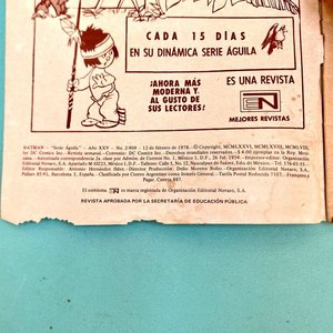 Lote de 4 Cómics Clásicos de Editorial Novaro: Turok, Gene Autry, Bat-Man y Tarzán (Años 70) - imagen 6