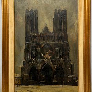 Óleo "Notre Dame" de Horacio Torres, 82 x 55 cm, 1967 - imagen 2