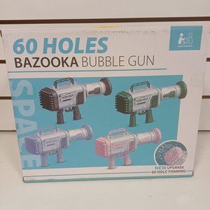 Pistola Lanza Burbujas Bazooka 60 Agujeros Nueva Versión - imagen 5