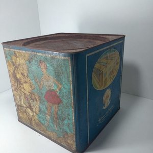 Lata Vintage de Galletas El Trigal (SA) con Ilustraciones de Época - imagen 3