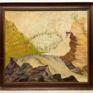 Lote siguiente: Pintura "Escena de Montaña" Óleo sobre Tela 65 x 75 cm