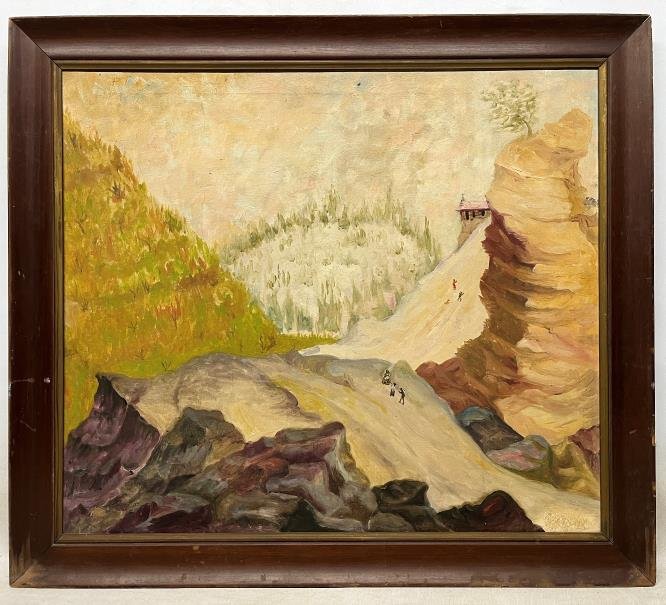 Pintura "Escena de Montaña" Óleo sobre Tela 65 x 75 cm