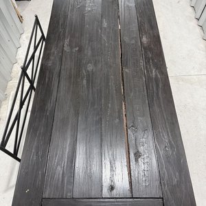 Juego de Exterior de Madera y Metal con Mesa y Bancos - imagen 14