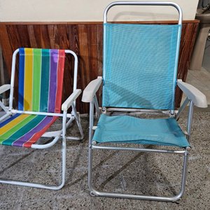 Lote siguiente: Par de Sillas Plegables de Playa/Exterior