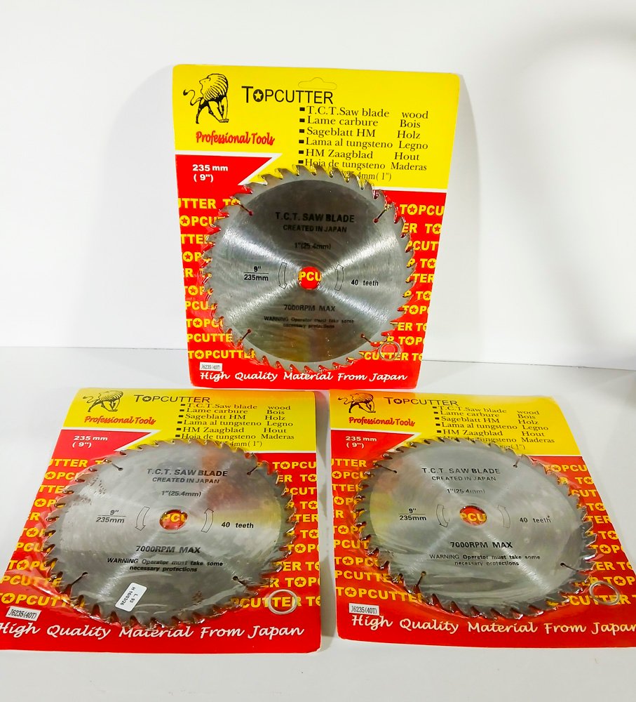 3 Discos para Madera Topcutter 9" (235mm)