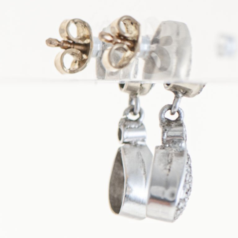 Par de caravanas oro 18k con brillantes - imagen 2