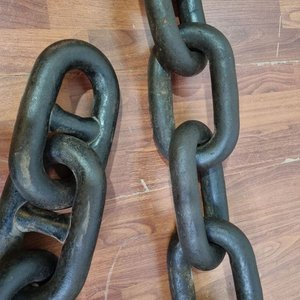 Dos Tramos de Cadena Industrial de Hierro Macizo - imagen 4