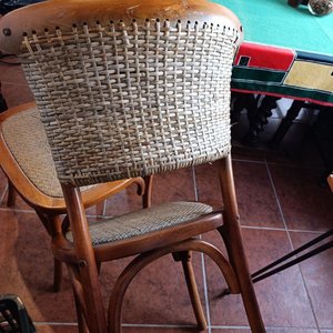 Par de Sillas Estilo Thonet Madera Curvada y Ratán Natural - imagen 7