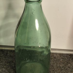 Botella de Vidrio Verde Conaprole para Leche - Coleccionismo - imagen 2