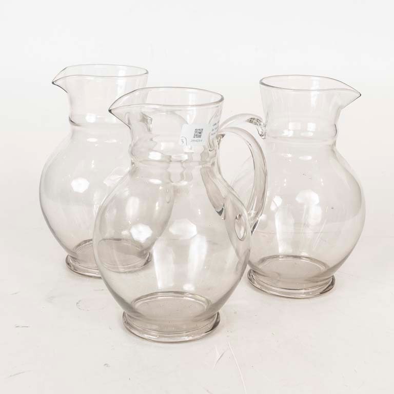 Juego de 3 Jarras de Vidrio Transparentes