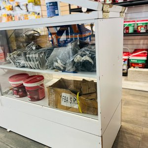 Mueble Exhibidor Doble Blanco de Madera y Vidrio - imagen 2