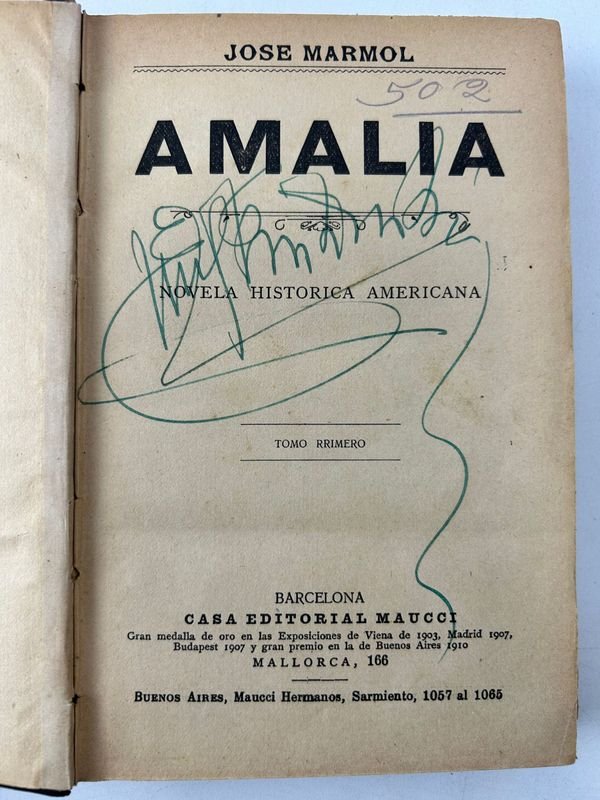 Dos tomos de la novela histórica americana 'Amalia' de José Mármol, edición Maucci (c. 1900) - imagen 2