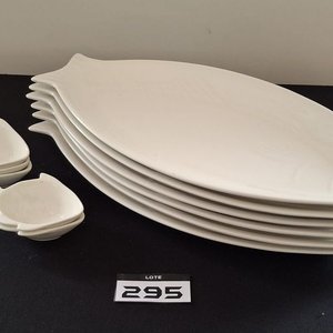 Lote anterior: Juego 12 Piezas Cerámica Blanca Forma de Pez: 6 Fuentes y 6 Salseras