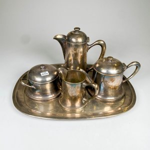 Juego de Té y Café Christofle en Metal Plateado con Bandeja Oval - imagen 2