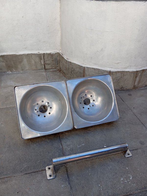 Foco doble de acero inoxidable con manija - imagen 2
