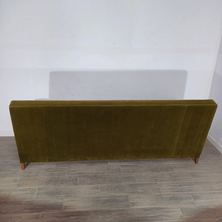 Sillón de 3 cuerpos de terciopelo y madera - imagen 7