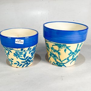 Lote anterior: Dos Maceteros Decorados con Hojas y Guarda Celeste