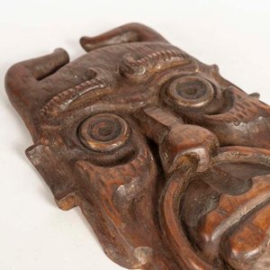 Máscara de Carnaval en Madera Firmada Sabatel - imagen 2